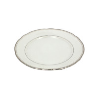 Dessertbord klassiek zilver randje, Ø 19,5 cm