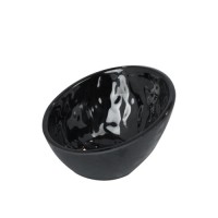 Schaal melamine Tao, zwart, 10,5x10 cm.