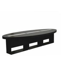 Highlight zittafel ovaal, zwart, lxbxh 340x150x75 cm.
