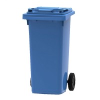 Afvalcontainer blauw, 120 liter