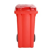 Afvalcontainer rood, 120 liter