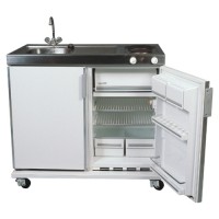 Keukenblok incl. boiler, koelkast 180 liter, 2-pits kookplaat, elektrisch