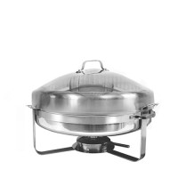 Chafingdish groot rond, incl. pastabrander